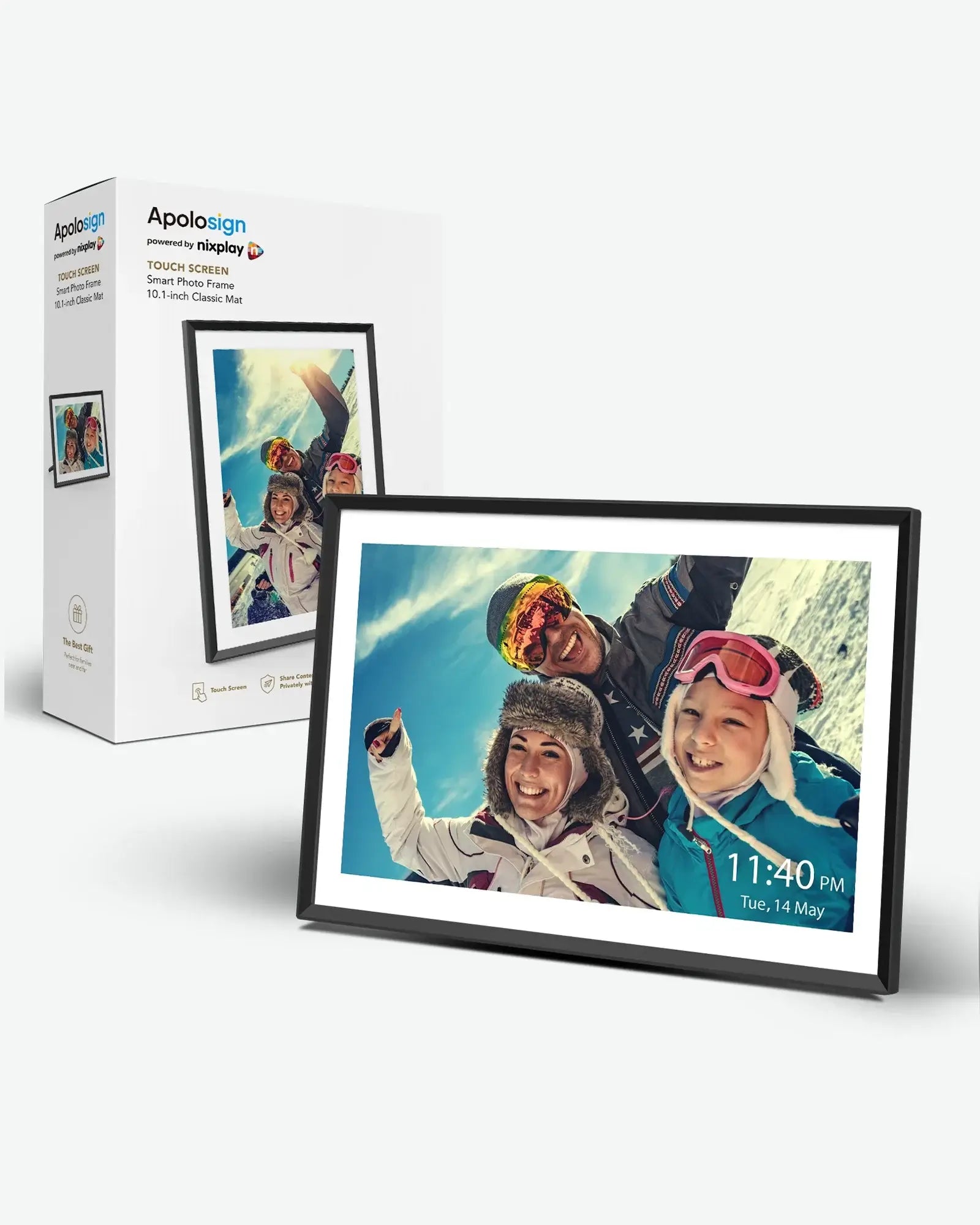 Apolosign 10.1" Digital Photo Frame – Frame with Nixplay App