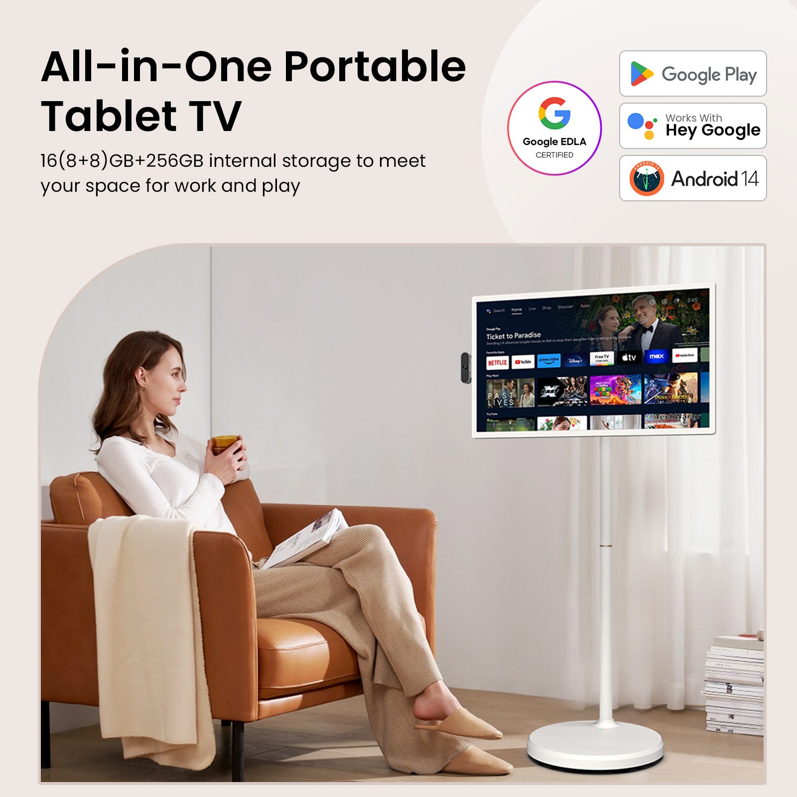 24 inch 32 inch Portable Smart TV