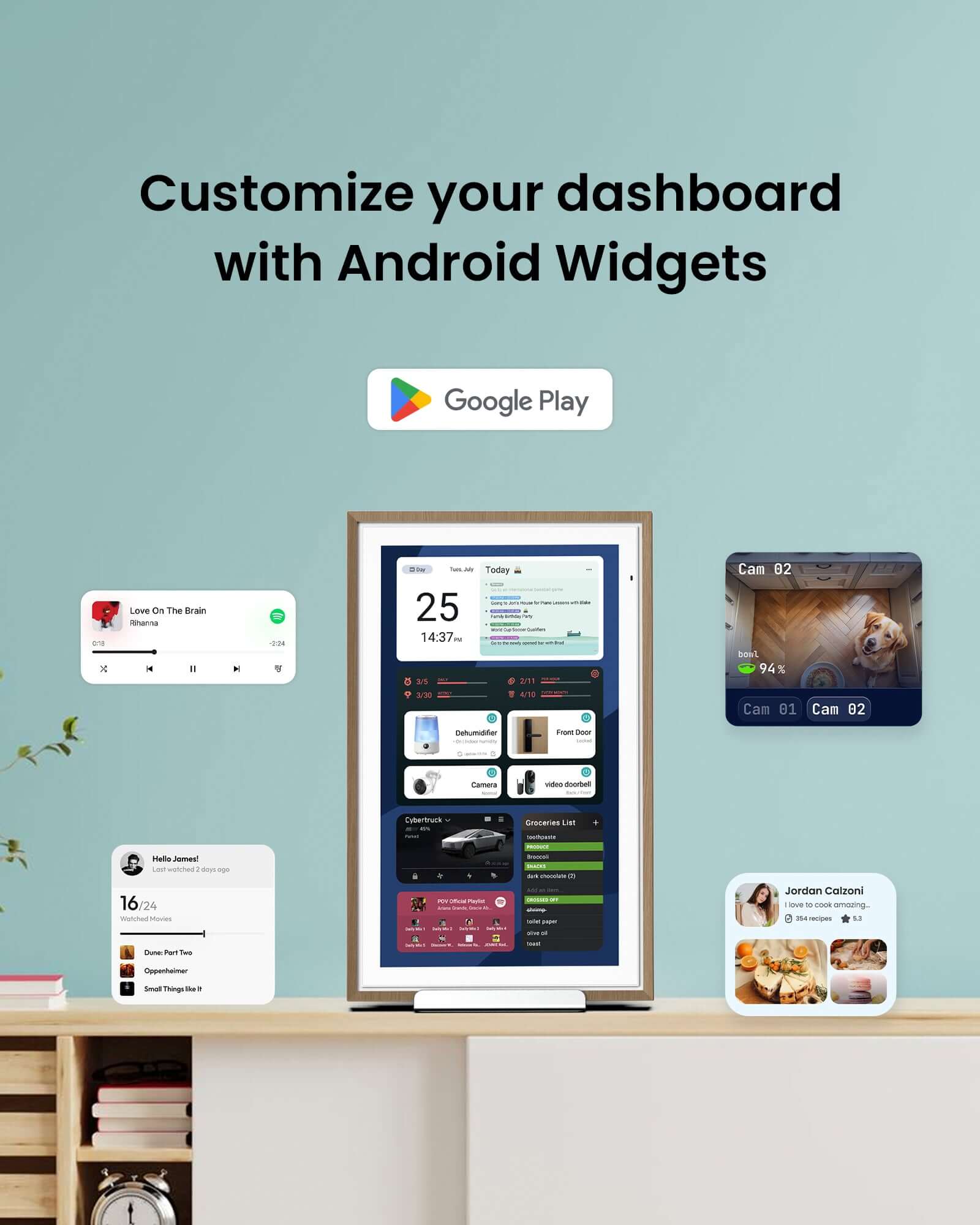 Apolosign Digital Calendar, Customize your dashboard with Android widgets