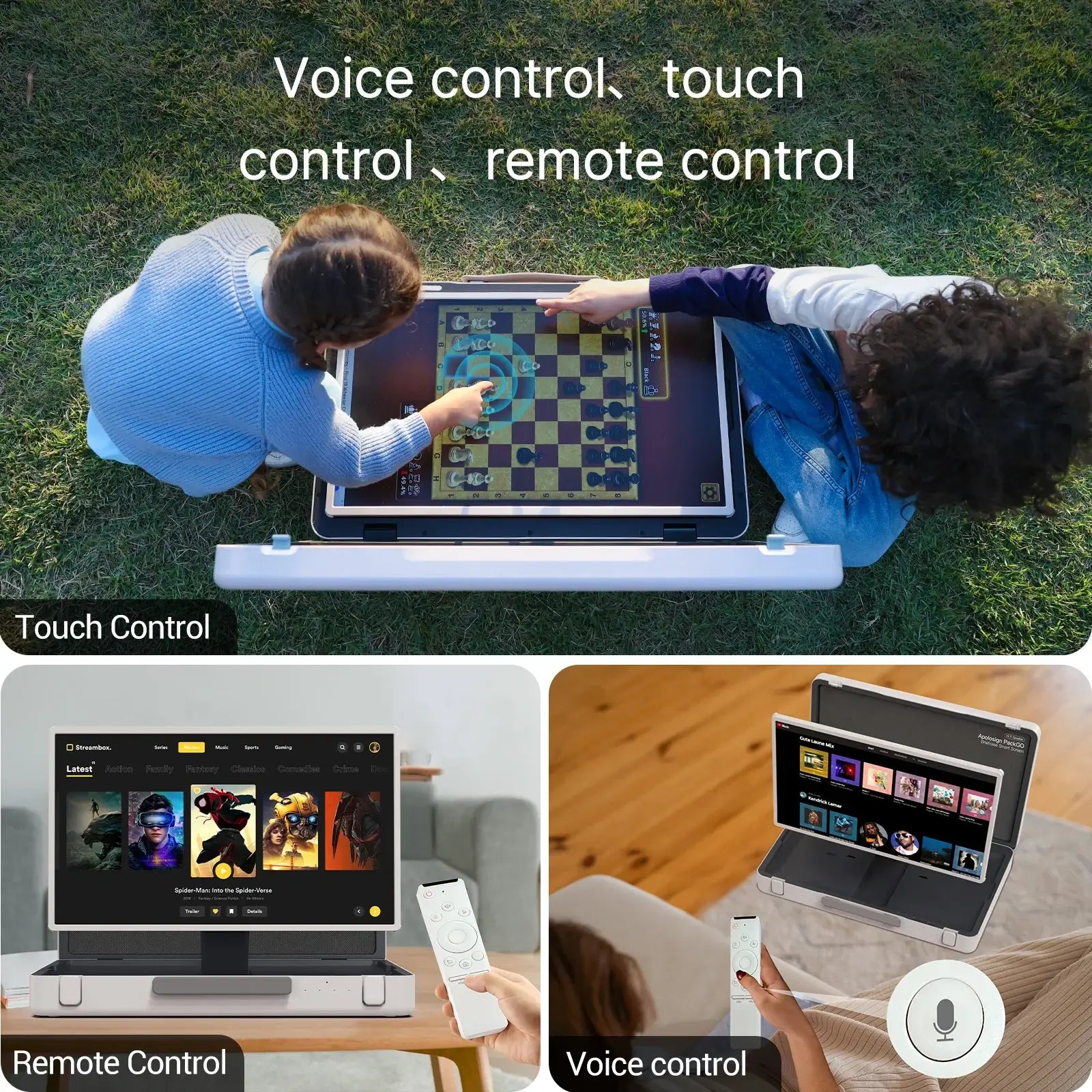 Apolosign PackGo 27" Briefcase Design Smart Portable TV Stanbyme Go for camping and Tailgate TV