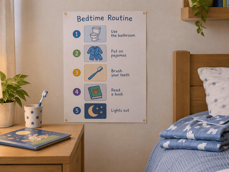 Taming the Bedtime Stall: How to Build a Visual Evening Routine Toddlers Can Follow