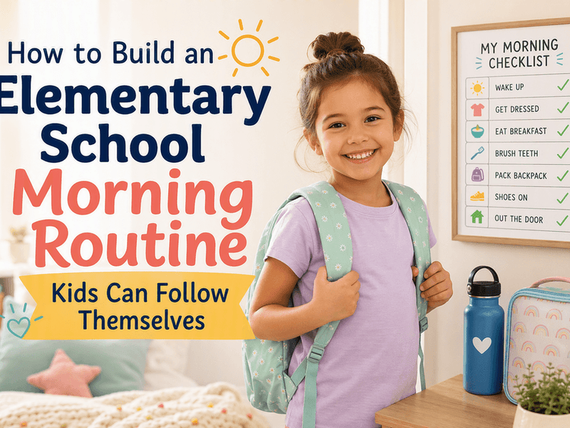 How to Build an Elementary School Morning Routine Kids Can Follow Themselves
