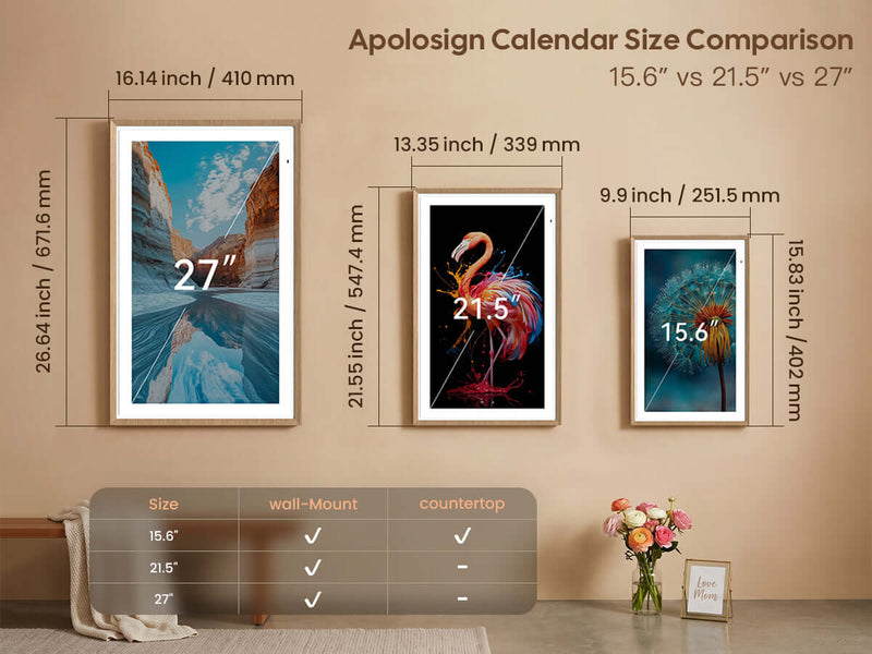 Wall Digital Calendar Buying Guide for Sizes Setup and Smart Features