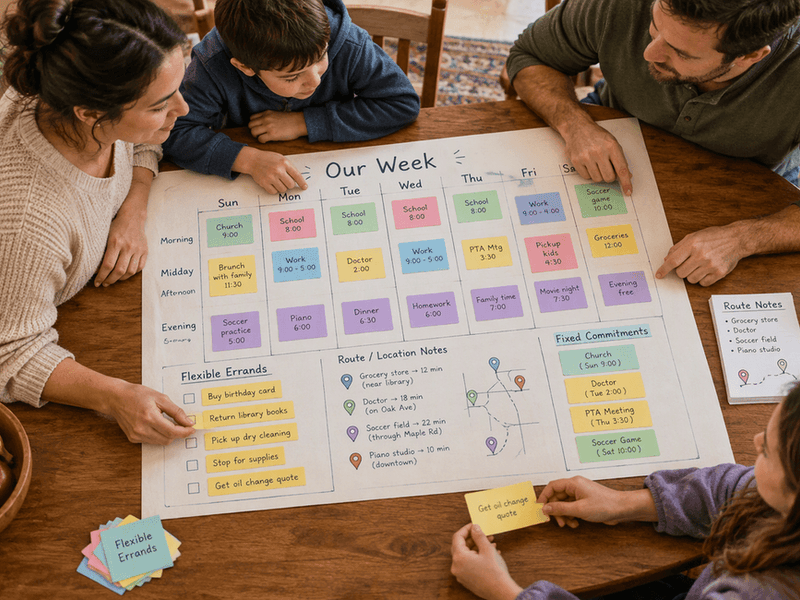 Batching Family Errands and Appointments: The Sunday Logistics Mapping Method