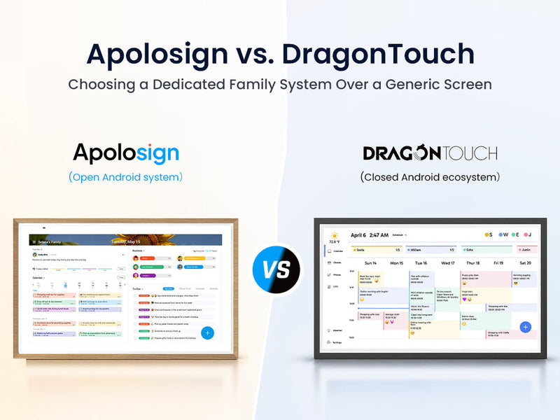 DragonTouch vs. Apolosign: Choosing a Dedicated Family System Over a Generic Screen