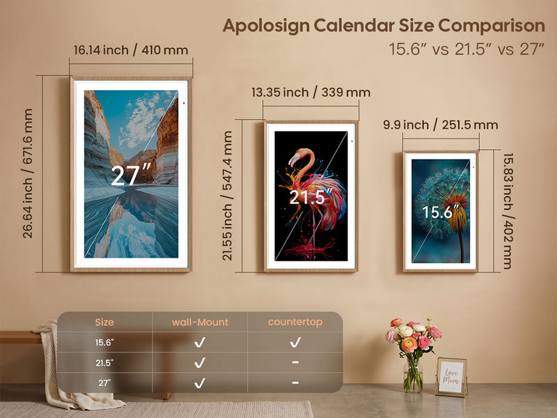 Wall Digital Calendar Buying Guide for Sizes Setup and Smart Features