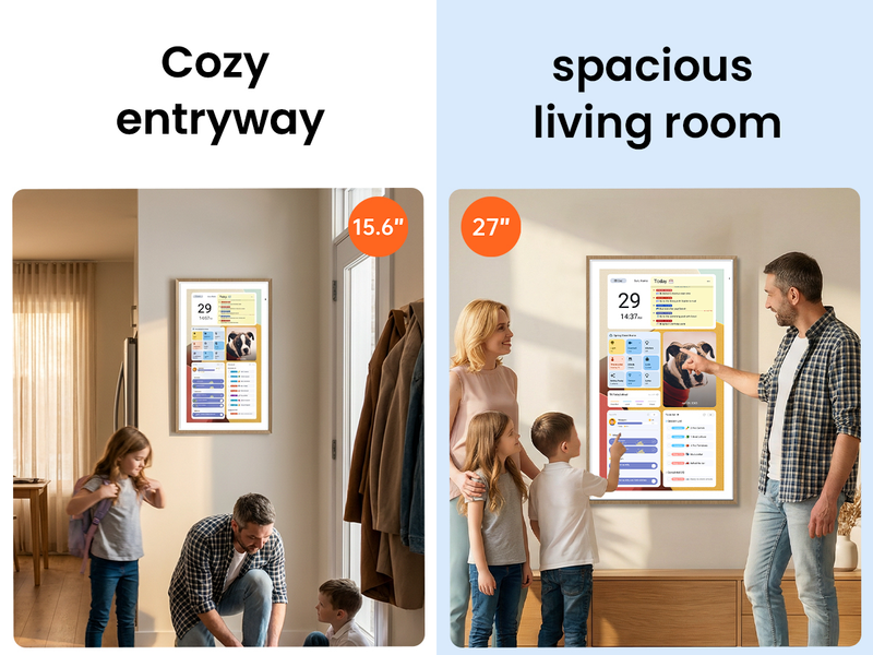 15.6-inch vs. 27-inch Digital Calendars: Which Size is Right for Your Home?