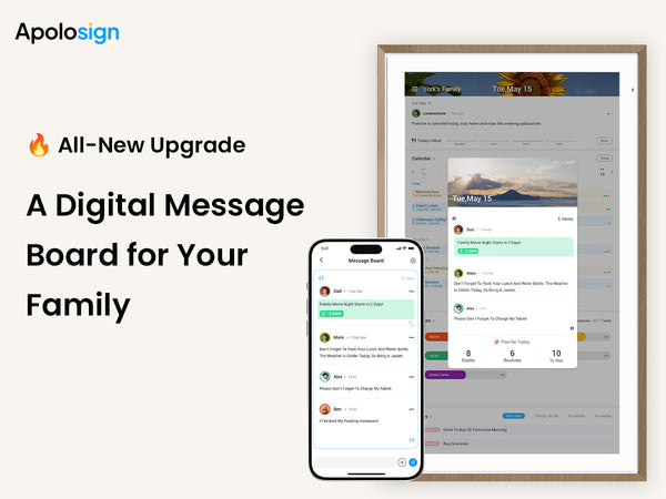 Apolosign Digital Calendar Launches the New Message Board