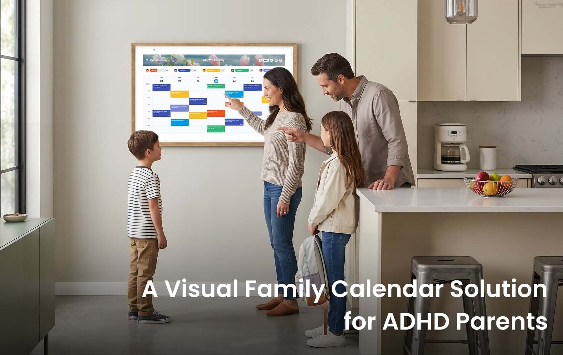 When Time Feels Invisible: Best Visual Family Calendar for ADHD Parents