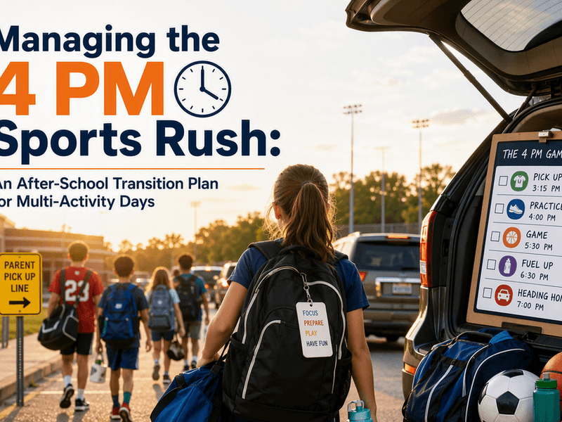 Managing the 4 PM Sports Rush: An After-School Transition Plan for Multi-Activity Days
