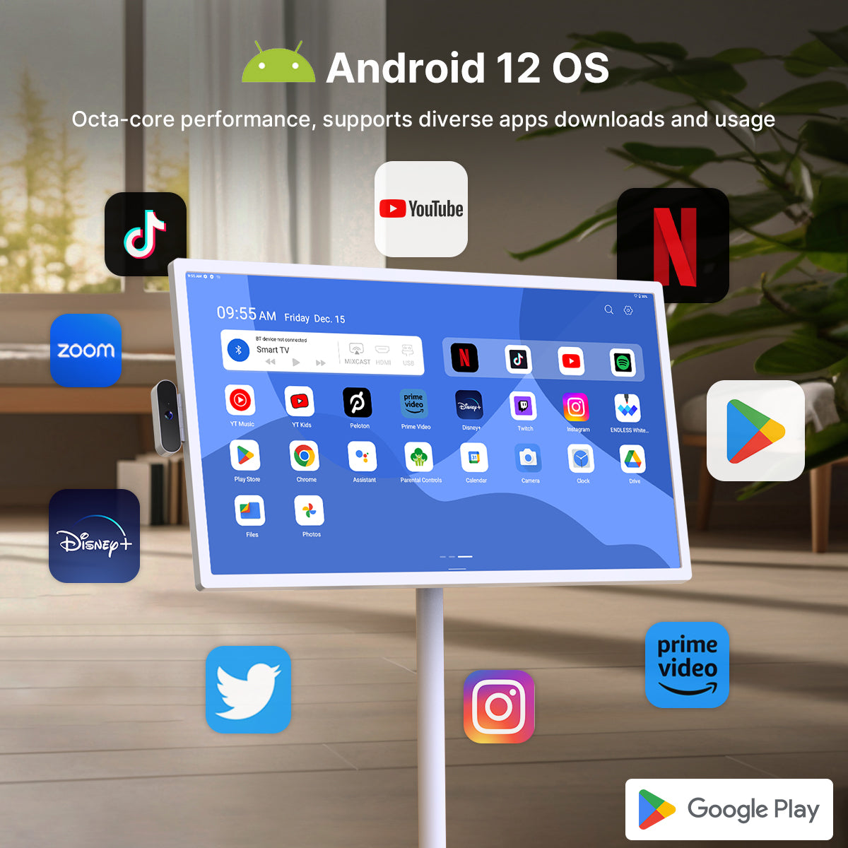 32" Portable Touch Screen Smart TV