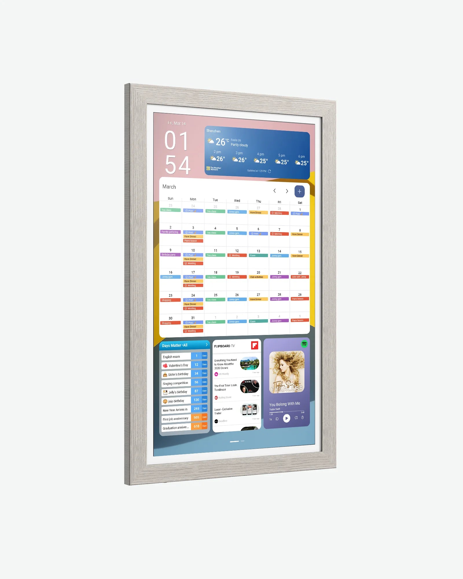 21.5" Digital Calendar