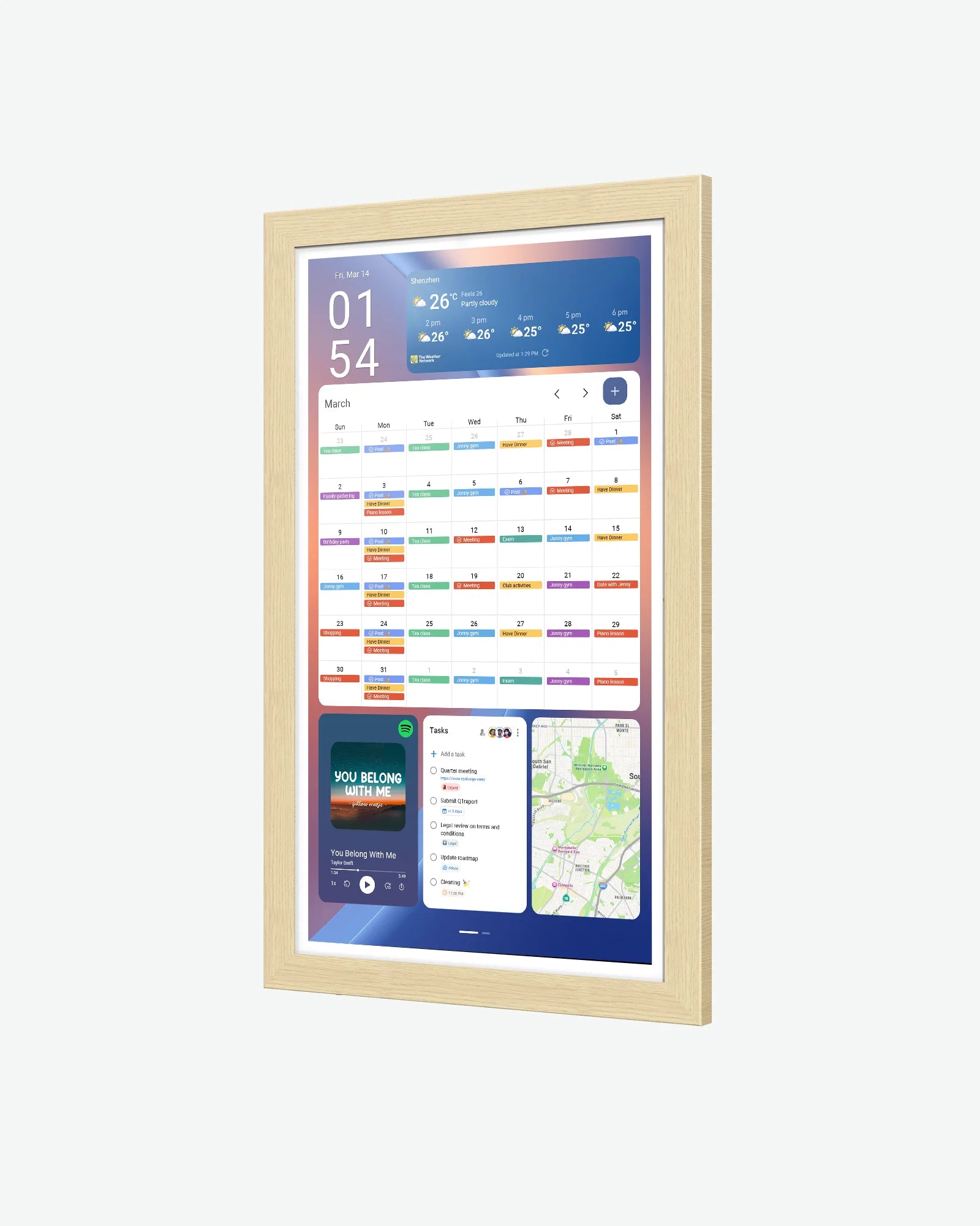 21.5" Digital Calendar