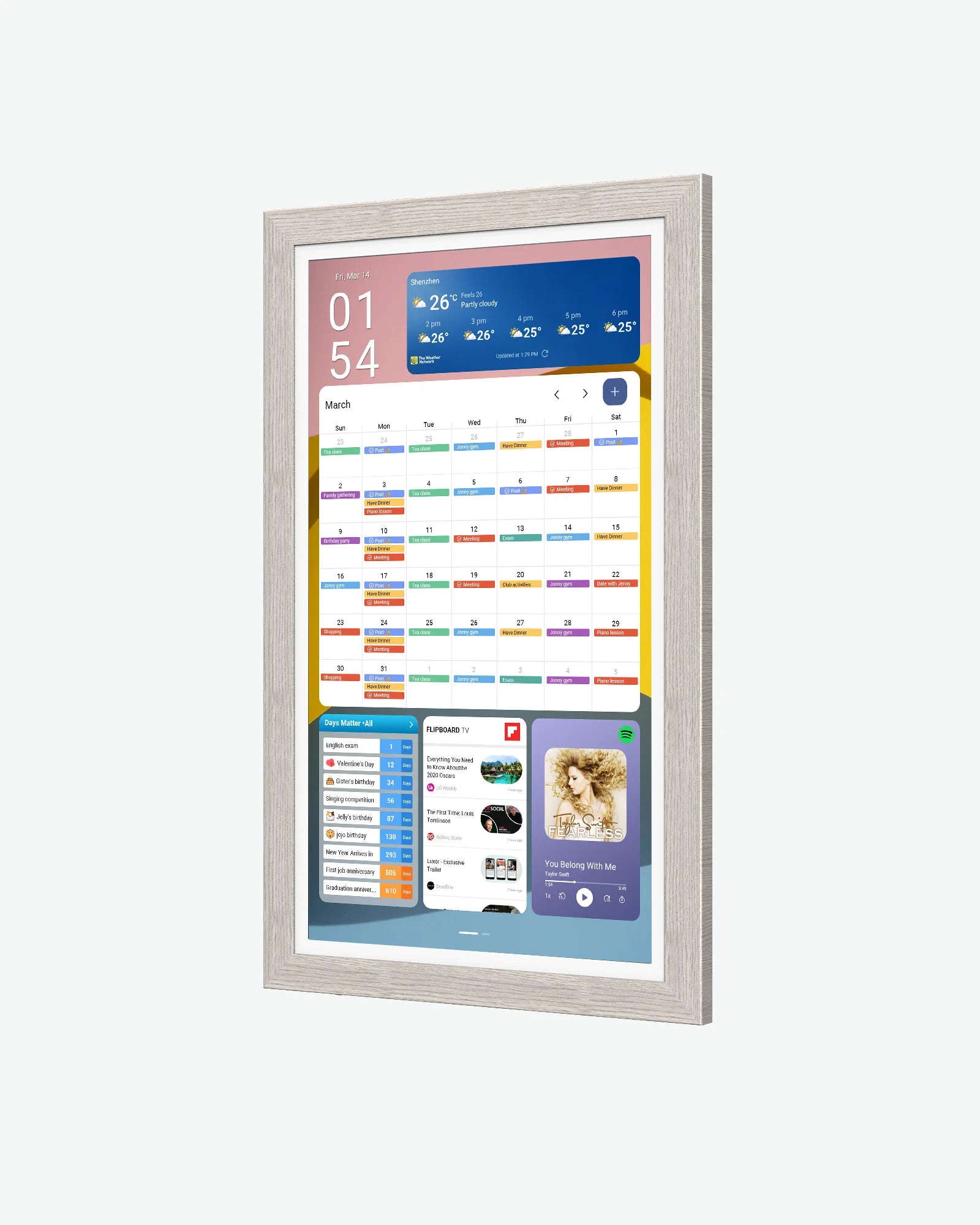 21.5" Digital Calendar