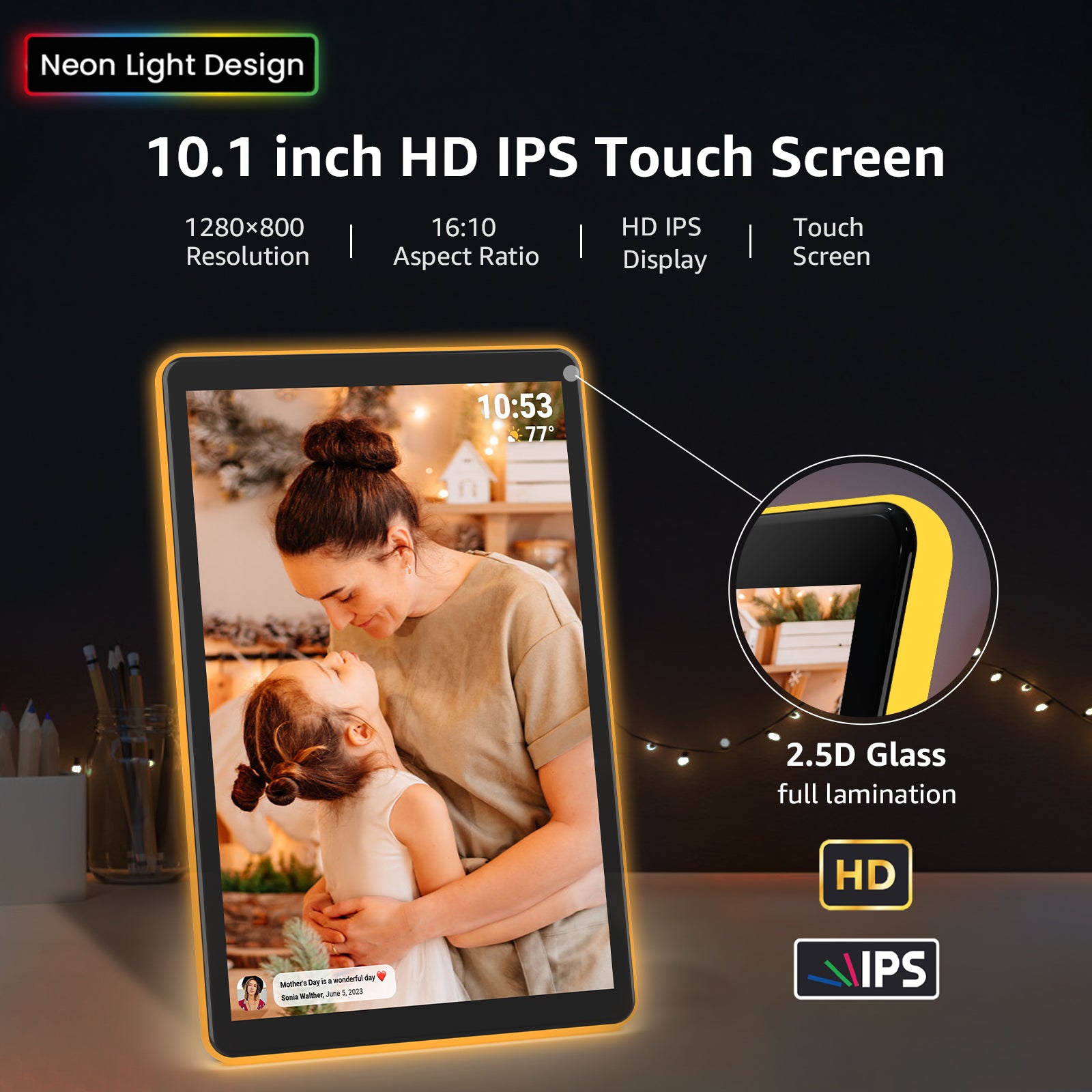 10.1-inch Neon Light Digital Photo Frame