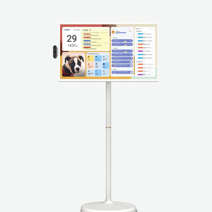 Apolosign 32-inch Smart Portable TV with vivid touchscreen and adjustable stand, perfect for home or office use, supports calendar dashboard.