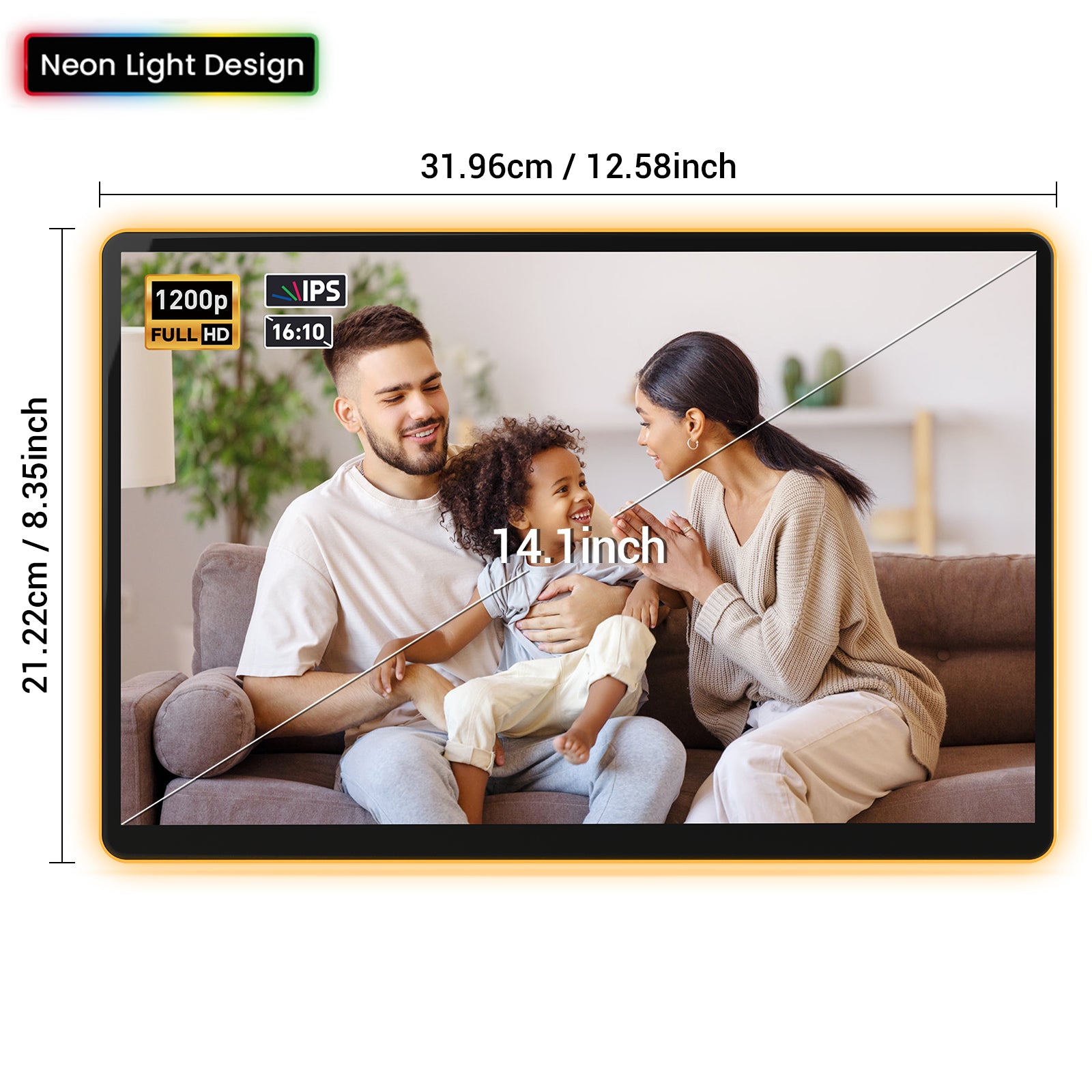 14.1-inch Neon Light Digital Photo Frame